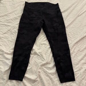 Lululemon Black Camouflage Leggings